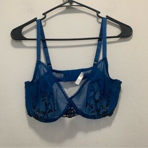 Apt 9 Blue Floral Lacy Bra Size 36D